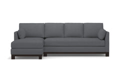 Avalon 2pc Sleeper Sectional :: Leg Finish: Espresso / Sleeper Option: Deluxe Innerspring Mattress / Configuration: LAF - Chaise on the Left