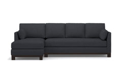 Avalon 2pc Sleeper Sectional :: Leg Finish: Espresso / Sleeper Option: Deluxe Innerspring Mattress / Configuration: LAF - Chaise on the Left