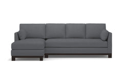 Avalon 2pc Sleeper Sectional :: Leg Finish: Espresso / Sleeper Option: Deluxe Innerspring Mattress / Configuration: LAF - Chaise on the Left