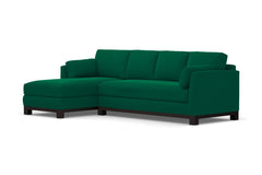 Avalon 2pc Sleeper Sectional :: Leg Finish: Espresso / Sleeper Option: Deluxe Innerspring Mattress / Configuration: LAF - Chaise on the Left