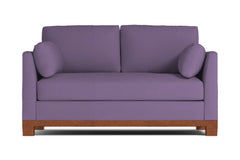 Avalon Apartment Size Sleeper Sofa Bed :: Leg Finish: Pecan / Sleeper Option: Memory Foam Mattress