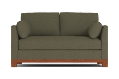 Avalon Apartment Size Sleeper Sofa Bed :: Leg Finish: Pecan / Sleeper Option: Memory Foam Mattress