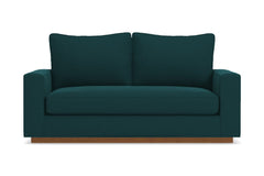 Harper Apartment Size Sleeper Sofa Bed :: Leg Finish: Pecan / Sleeper Option: Deluxe Innerspring Mattress