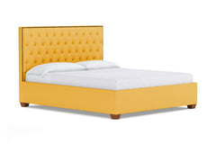 Huntley Drive Upholstered Bed :: Leg Finish: Pecan / Size: Queen Size