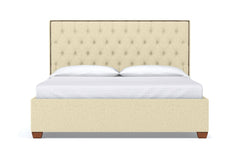 Huntley Drive Upholstered Bed :: Leg Finish: Pecan / Size: Queen Size