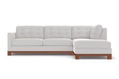 Logan Drive 2pc Sleeper Sectional Sofa :: Leg Finish: Pecan / Configuration: RAF - Chaise on the Right / Sleeper Option: Deluxe Innerspring Mattress