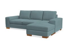 Melrose Reversible Chaise Sleeper Sofa Bed :: Leg Finish: Pecan / Sleeper Option: Deluxe Innerspring Mattress