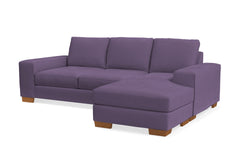 Melrose Reversible Chaise Sleeper Sofa Bed :: Leg Finish: Pecan / Sleeper Option: Deluxe Innerspring Mattress