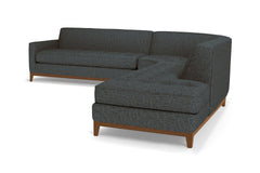 Monroe Drive 3pc Sleeper Sectional :: Leg Finish: Pecan / Configuration: RAF - Chaise on the Right / Sleeper Option: Deluxe Innerspring Mattress