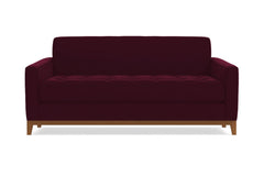 Monroe Drive Apartment Size Sleeper Sofa :: Leg Finish: Pecan / Sleeper Option: Deluxe Innerspring Mattress
