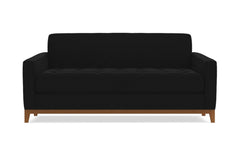 Monroe Drive Apartment Size Sleeper Sofa :: Leg Finish: Pecan / Sleeper Option: Deluxe Innerspring Mattress