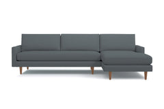 Scott 2pc Sectional Sofa :: Leg Finish: Pecan / Configuration: RAF - Chaise on the Right
