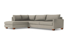 Tuxedo 2pc Sectional Sofa :: Leg Finish: Pecan / Configuration: LAF - Chaise on the Left