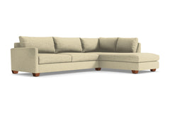 Tuxedo 2pc Sectional Sofa :: Leg Finish: Pecan / Configuration: RAF - Chaise on the Right