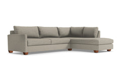Tuxedo 2pc Sectional Sofa :: Leg Finish: Pecan / Configuration: RAF - Chaise on the Right