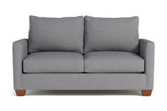 Tuxedo Apartment Size Sleeper Sofa Bed :: Leg Finish: Pecan / Sleeper Option: Deluxe Innerspring Mattress